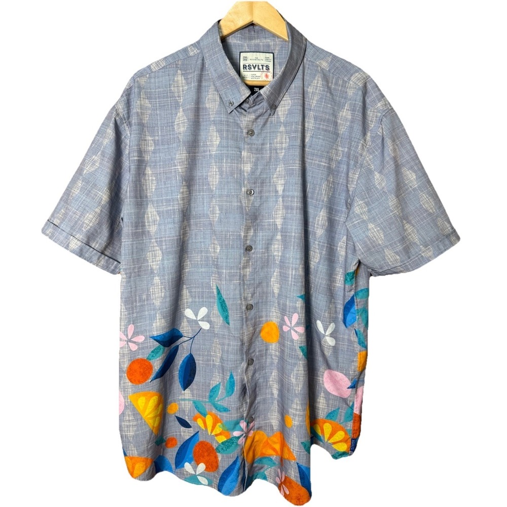 RSVLTS Citrus Twist Kunuflex Short Sleeve Mens Size 2XL NWOT Beach Casual